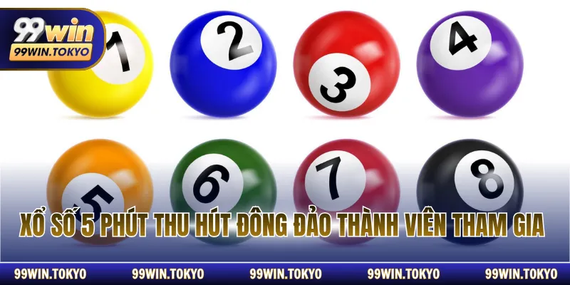 Xổ số 5 Phút thu hút đông đảo thành viên tham gia